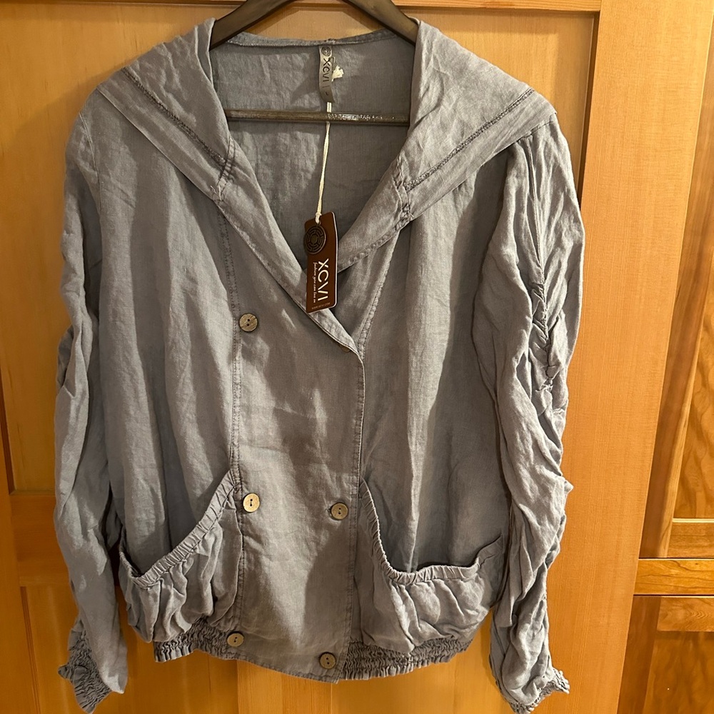 XCVI Hooded Linen Jacket